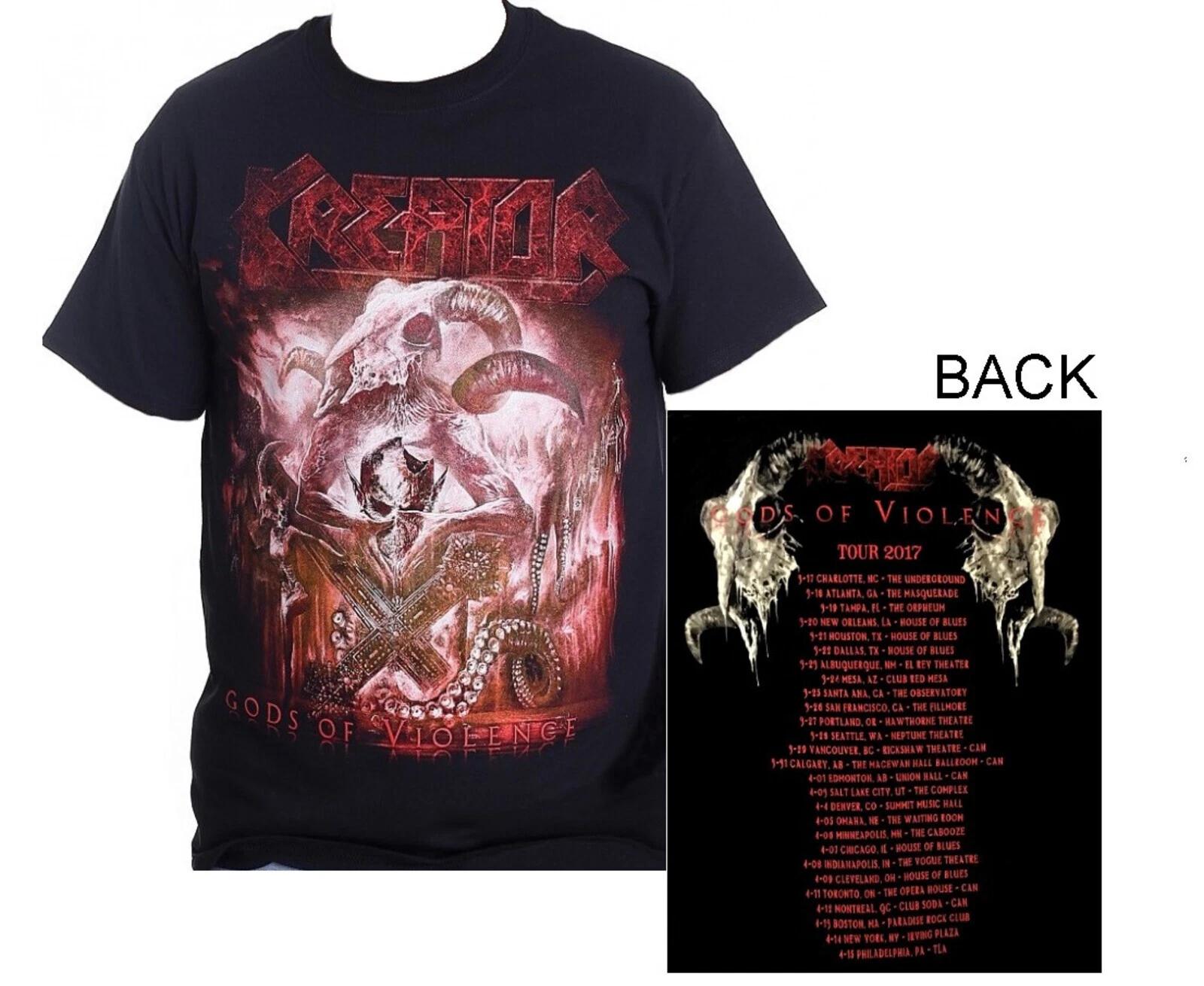 KREATOR CD CV GODS OF VIOLENCE TOUR 2017 Официальная ФУТБОЛКА SM Новая OOP coma phantom M