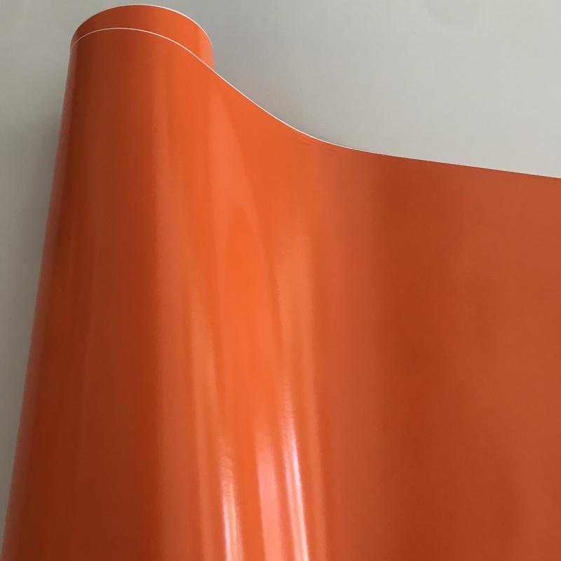 Classic 16 Colors Shiny Gloss Vinyl Film Self Adhesive Glossy Car Wrap Foil With Air Bubble Free For Motorbike Car Sticker Decal