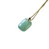 South Korea Simple Fashion Square Imitation Hotan Jade Pendant for Women Necklace Luxury Exquisite Jade Necklace Jewelry Gifts