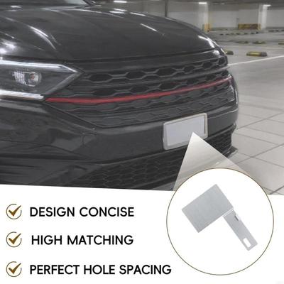 28GC Stainless Steel License Plate Bracket Holders Rack Stand With 15 Degree Bend Vertical Mounting For Cars SUVs Motorcycles