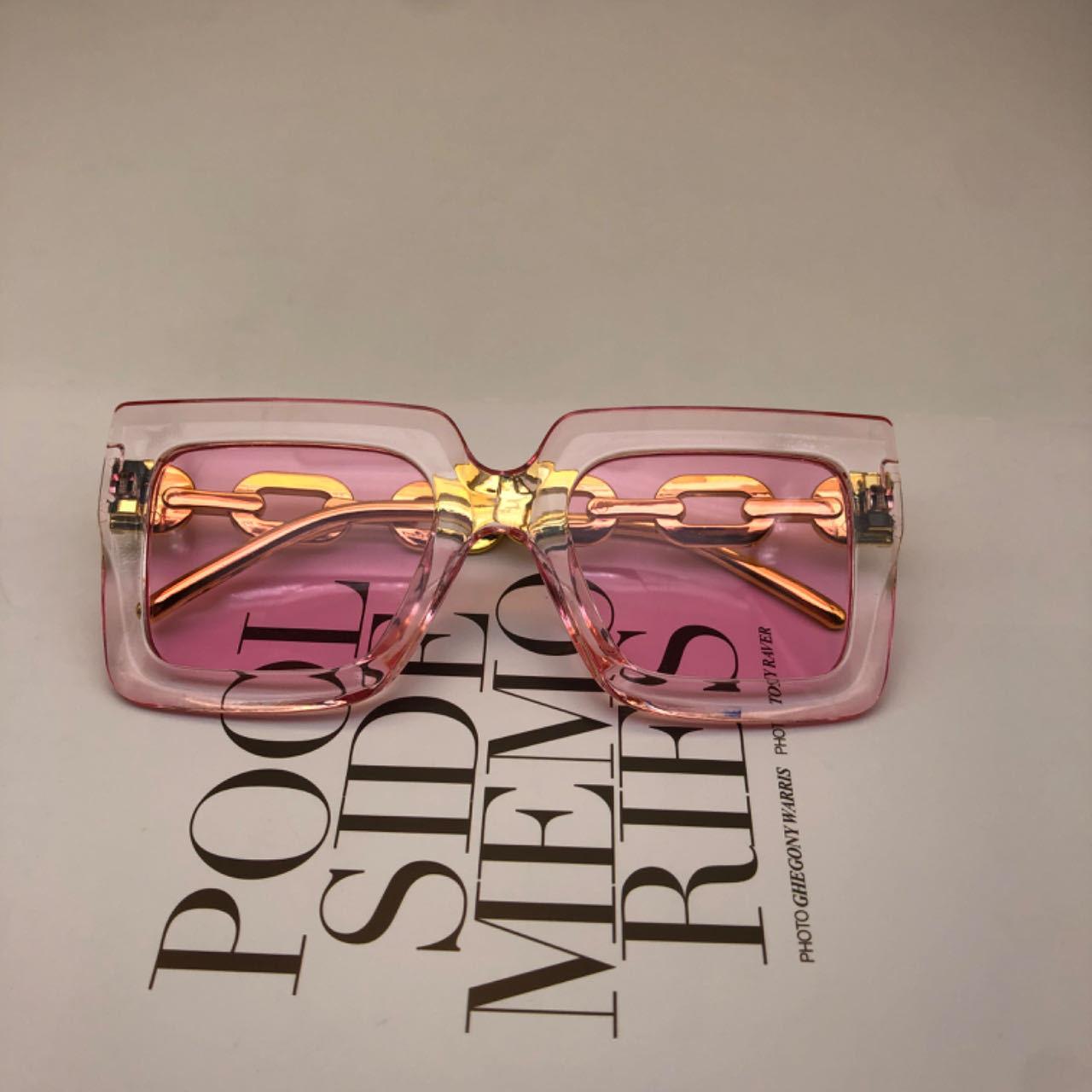 Fashion Large Square Sunglasses Large Square Chain Sunglasses Women S High Sense