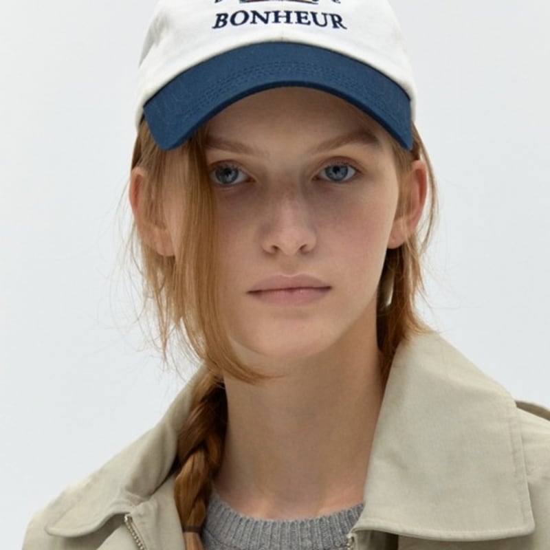 

DEPOUND happiness ball cap - ivory/navy ivory／navy