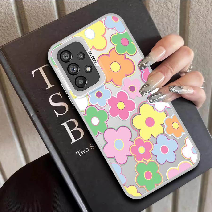 

Phone Cover Case for Samsung Galaxy A24 A25 A34 A35 A13 A14 A15 A16 A26 A17 A20s A31 A21s A23 A12 Shell Flower Galaxy A14 4G