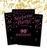 Darling Souvenir Black Birthday Invitation Card Printable Elegant Fill or Write In Blank Party Invites 28 Pcs 5 X 7