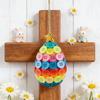 1/4 Sets DIY Easter Button Ornament Kit Handmade Easter Bunny Egg Carrot Hanging Decoration Button Art Crafts Easter Basket Stuffers Party Favors