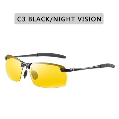 Photochrome Sonnenbrille Herren Polarisierte Chamäleonbrille Männliche Farbwechsel Sonnenbrille Tag Nachtsicht Autofahren Brille UV400