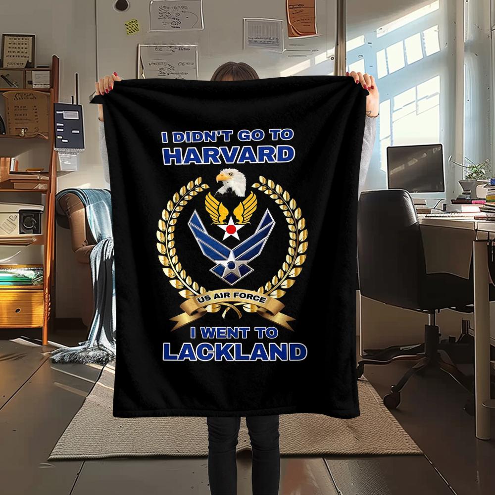 1PC US Air Force Recruiting Print Flannel Blanket, High quality All Seasons, Home Decor, Warmth and Comfort, Perfect for Christmas Gifts