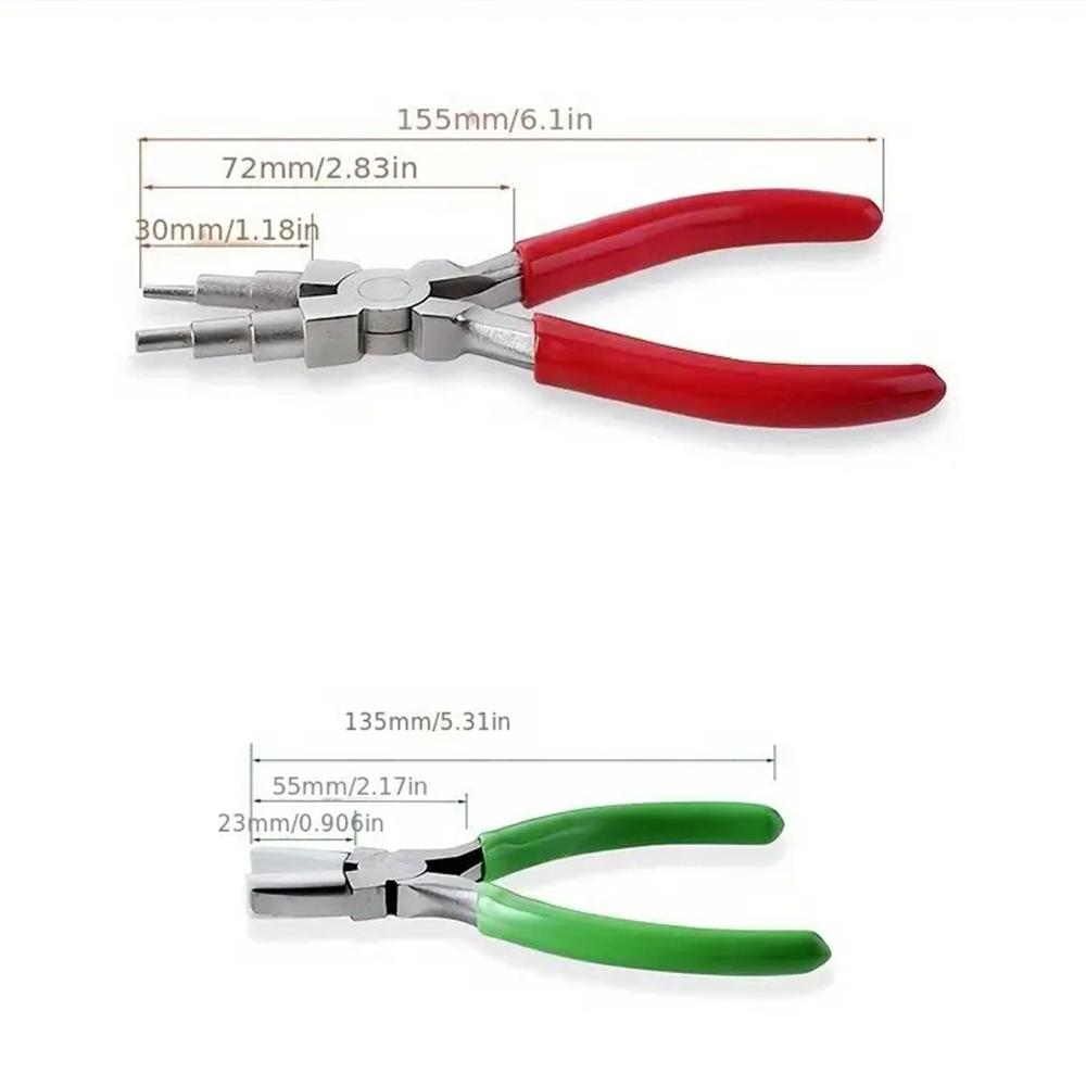 DIY Jewelry Making Set: Flat Nose With Needle Rolling Pliers For Beading And Jewelry Restoration Jewelry Making Supplies Beads