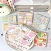 2Pcs Cute Kawaii Puppy Non Stick Sticky Notebook Simple Cartoon Notepad Stationery Index Tab Check List To Do Planner Stationery