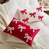30x50/45x45cm Velvet Sofa Pillowcase Cojines Bowknot Cute Solid Color Pillow Cover Headboard Cushion Covers Decoration Home