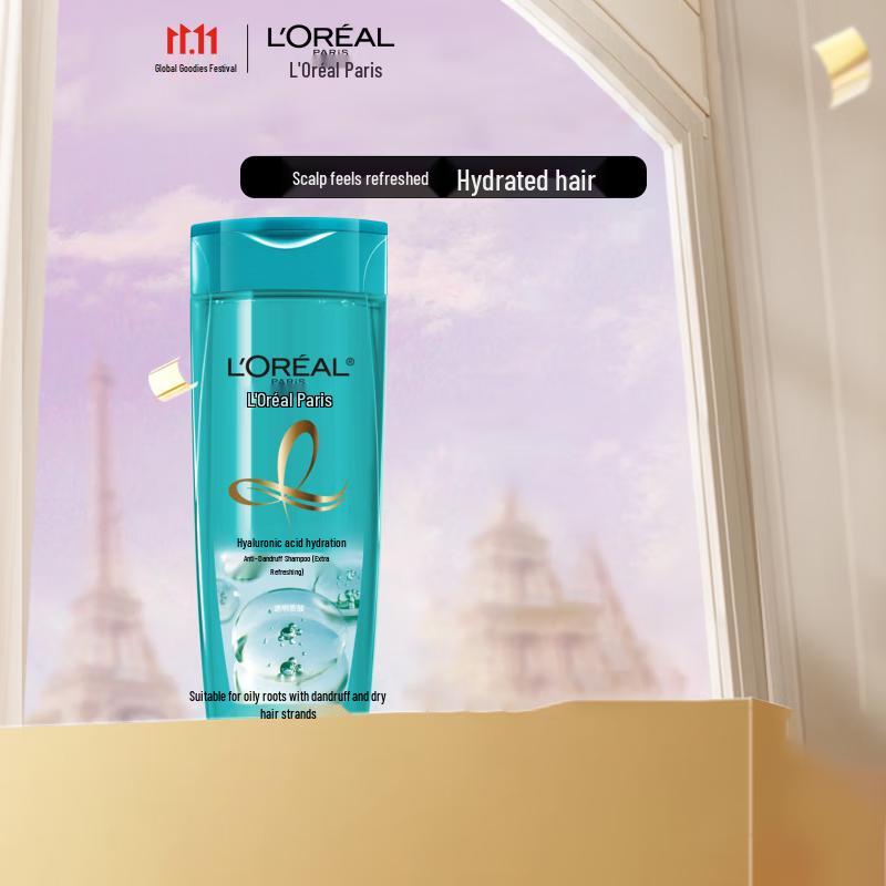 

L Oréal Silicone-Free Hyaluronic Anti-Dandruff Hydrating Shampoo Twin Pack