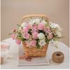 Artificial Daisy Flowers 5-Head Bunch Cloth Material For Wedding Decorations And Home Décor, 31cm Height, 14cm Diameter