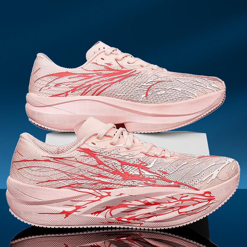 

Профессиональные марафонские кроссовки, спортивные студенческие скакалки, легкие спортивные кроссовки с мягкой подошвой и амортизацией, мужские и женские дышащие 43 розовый