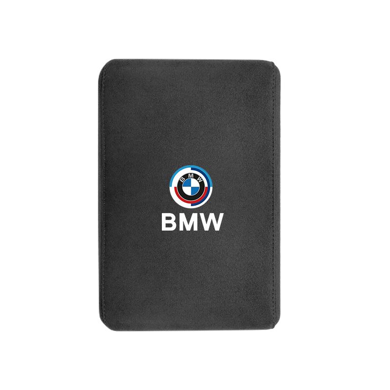 T12BMW Car Armrest Mats Suede Memory Foam Thickening Arm Rest Cushion For X3 E90 E46 X1 X2 F30 F10 E91 E28 X4 E60 E39 X5 X6 E30 E87