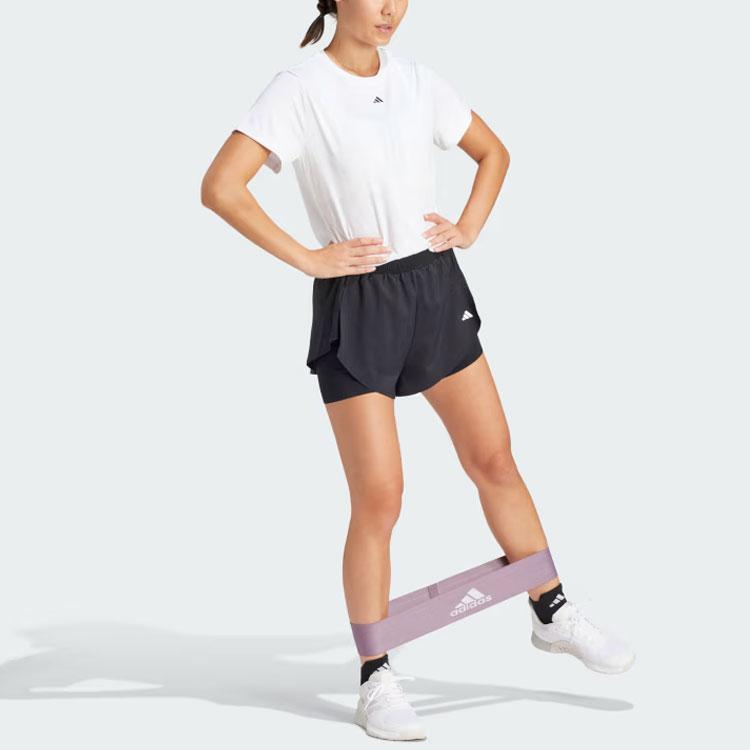 Adidas Designed For Training 2-In-1 Shorts Women Shorts Black IQ2655