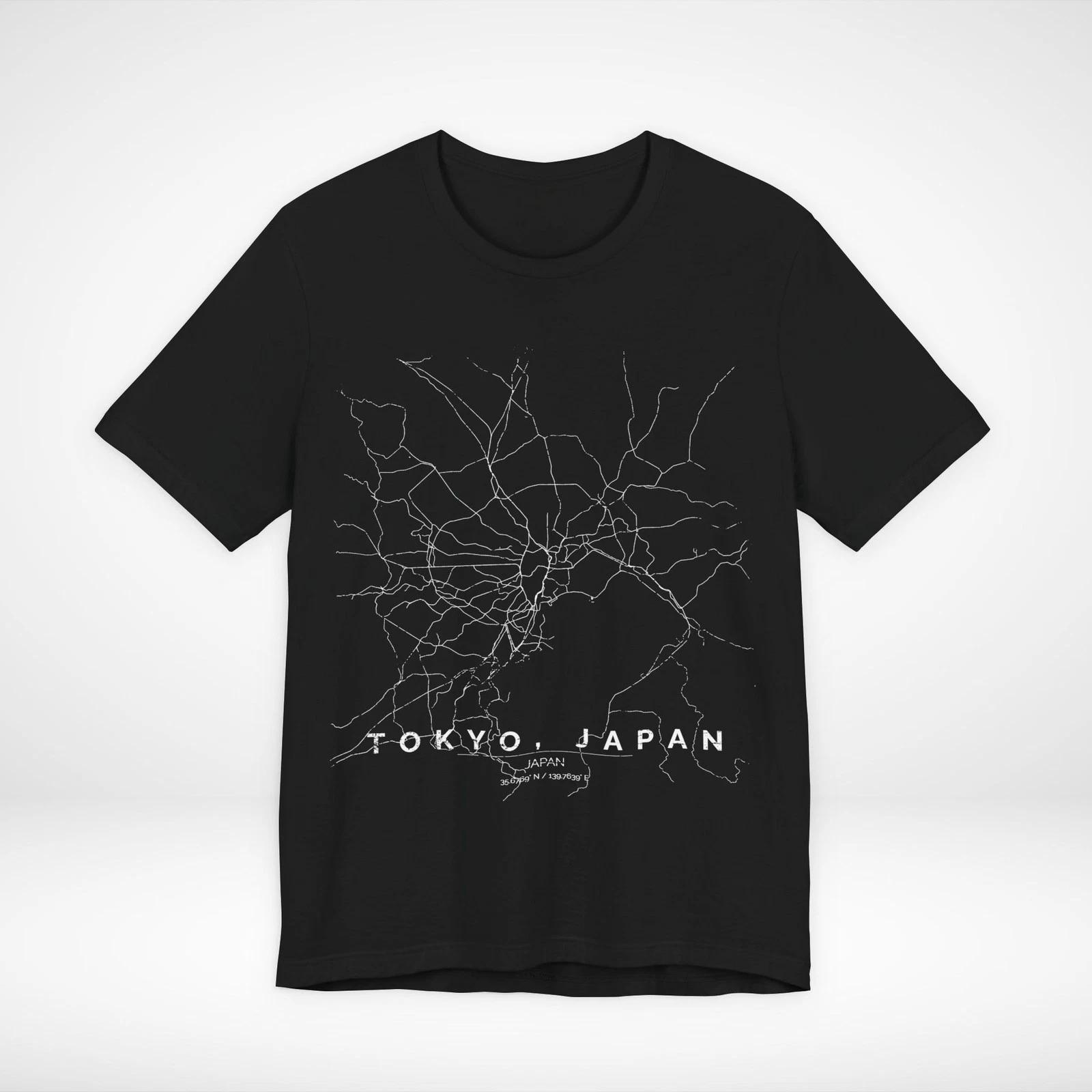 Tokyo Japan Train Map T-Shirt Minimalist Rail Network Graphic Tee Streetwear 3XL