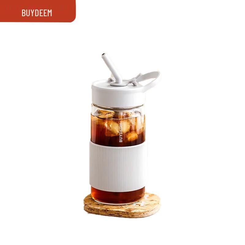 Buydeem Straw Glass Tumbler