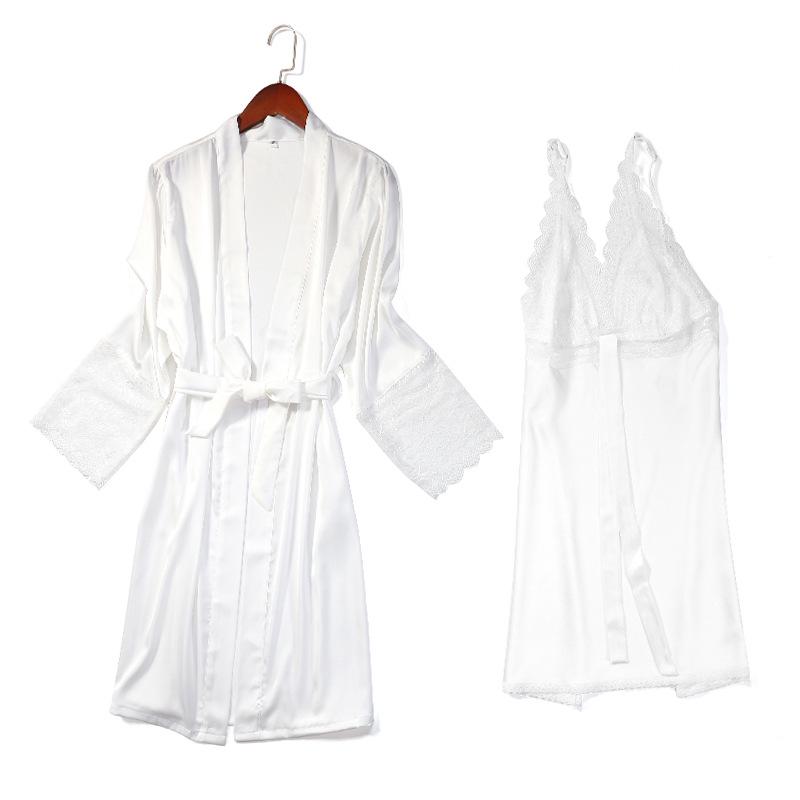 Women's Silk Lace Pajama Set - Breathable & Comfortable Two-Piece Nightwear