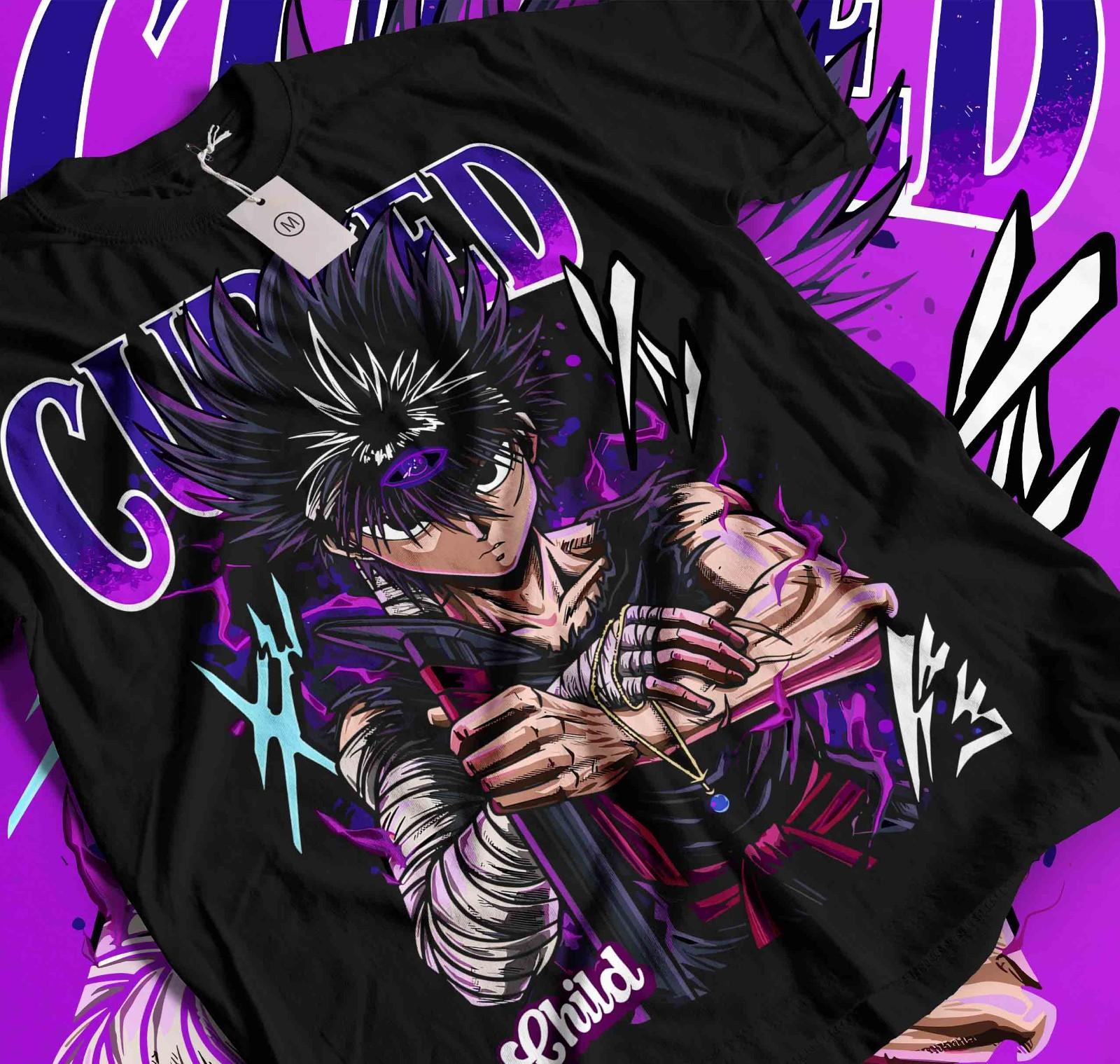 Hiei Yu Yu Hakusho T-Shirt Mens Womens Tees Top Kuwabara Kurama Yusuke Hiel Anime Manga BlackShirt607 XL