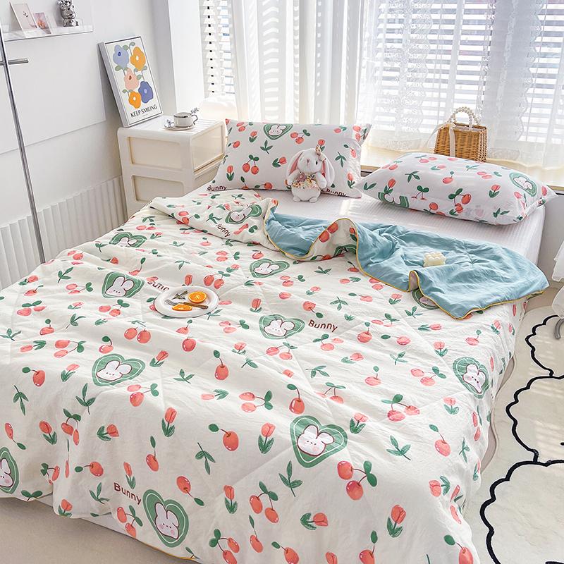 Summer Soy Fiber Thin Quilt Comforter Soft Air Conditioning Duvet Blanket 150x200 200x230 Machine Washable
