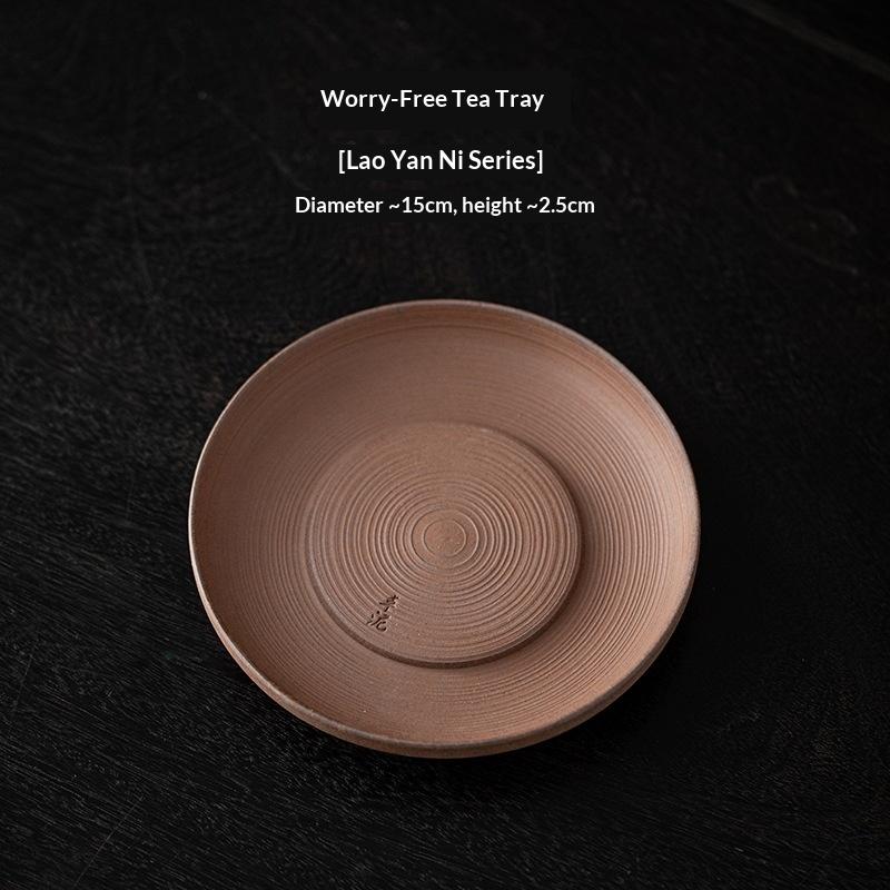 

Old Rock Clay Worry-Free Teapot Stand Small Dry Brewing Tray Water Storage Teapot Tray Insulation Tea Tray Tea Set Accessories
