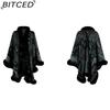 BITCED Autumn/Winter Peacock Flower Knitted Cape for Women - Thickened Warmth Shawl