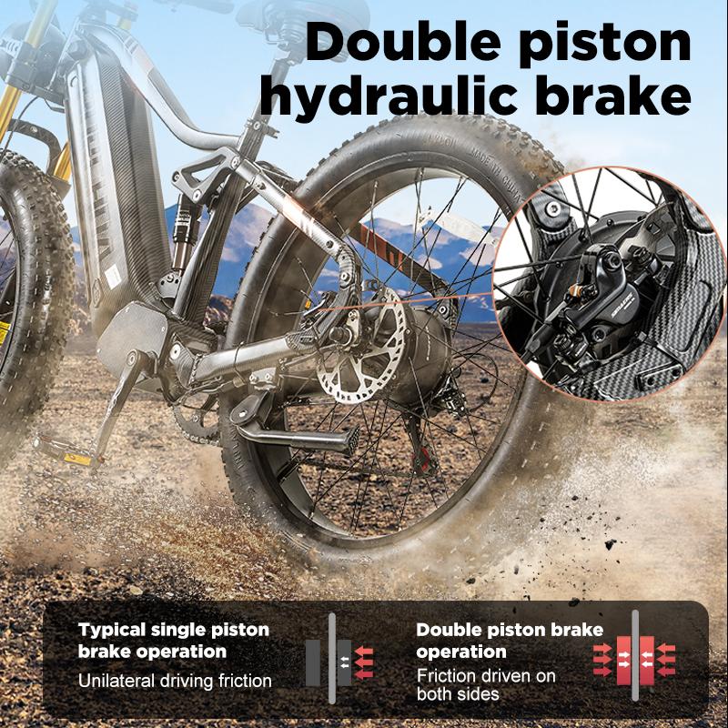 BURCHDA-HC26PRO electric bike for adults, 1500W motor, 48V 30AH battery, 26’ wide off-road tyres, mountain and snow electric bike, off-road bike