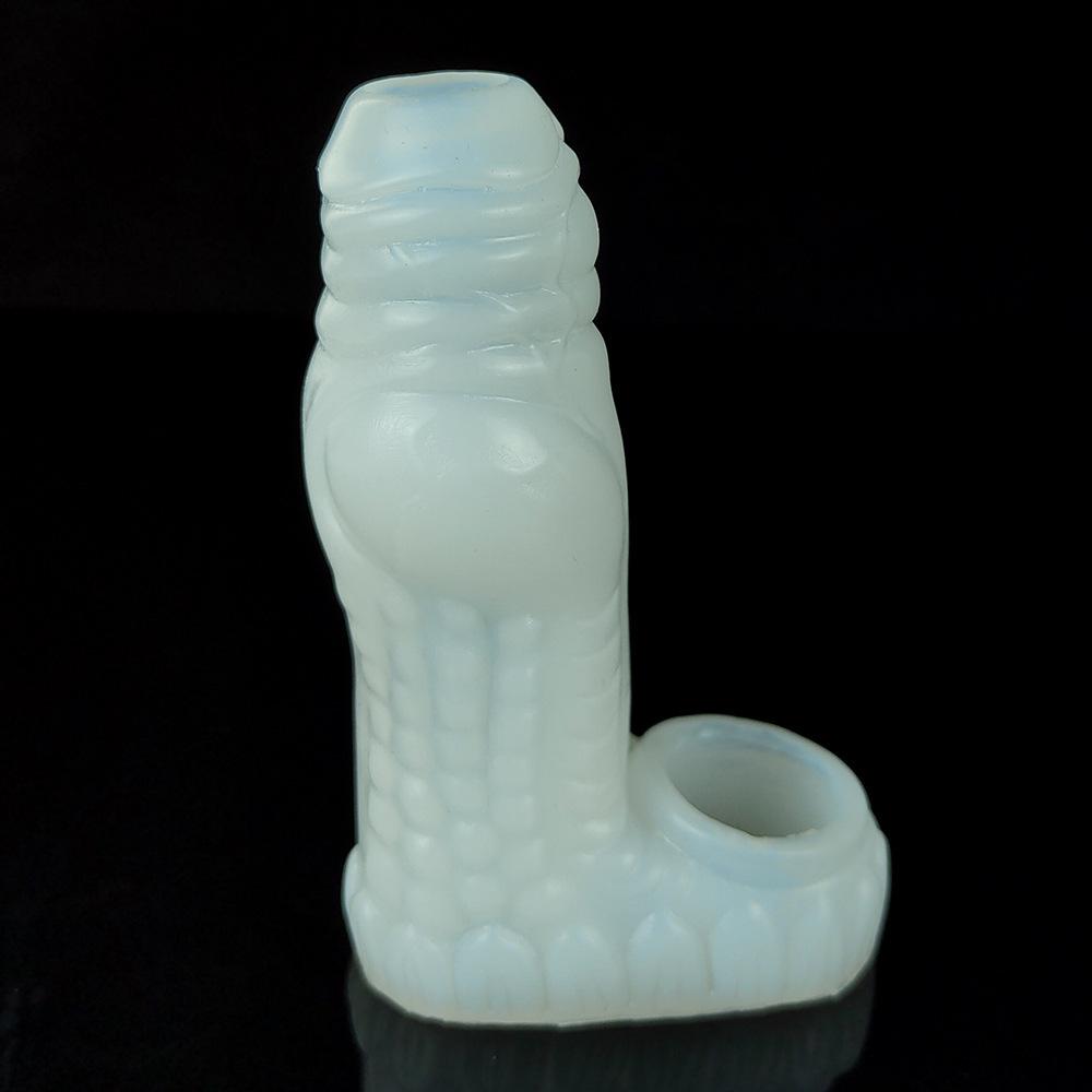 Bărbați purtând mânecă de vibrator din silicon Dildo pentru bărbați mânecă Wolverine mânecă pentru penis mai lungă mărită Jucării sexuale pentru adulți