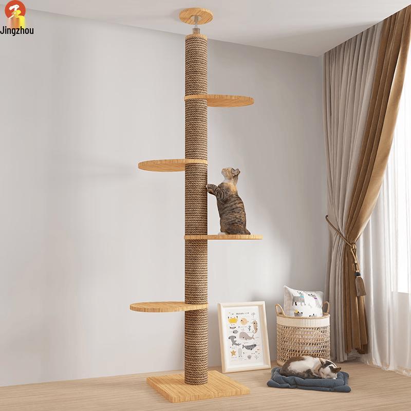 Jingzhou Adjustable Ceiling-to-Floor Cat Tree Tower