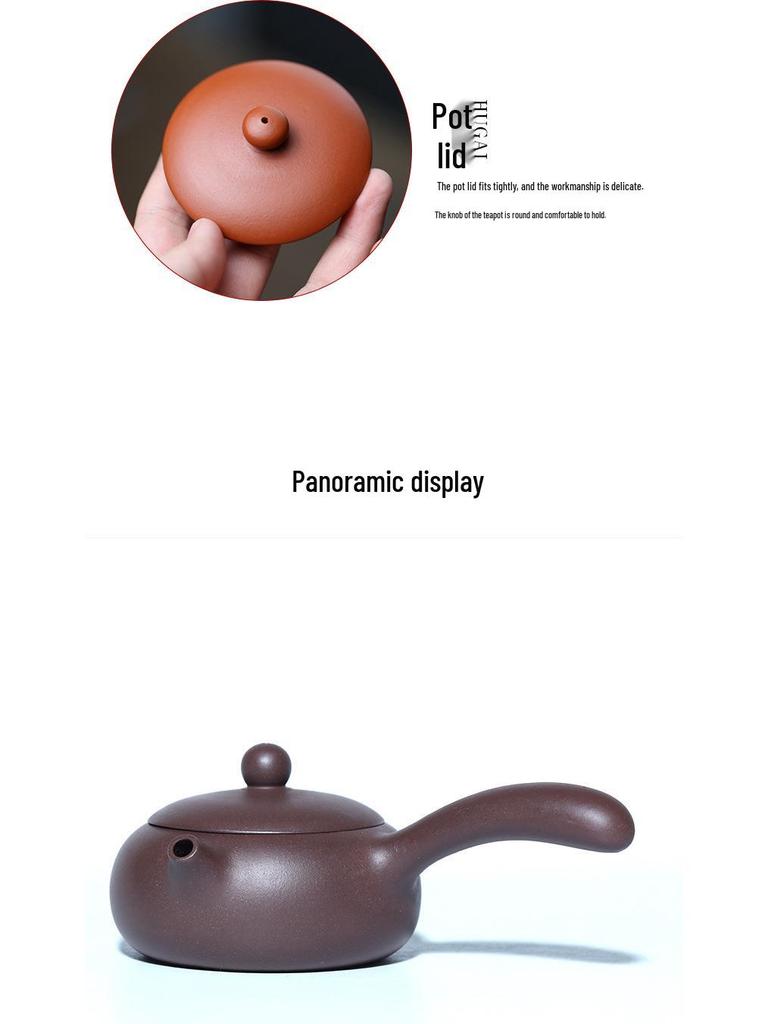 Tangyu Zisha Side Handle Xishi Teapot - Original Yixing Clay Kung Fu Teaware