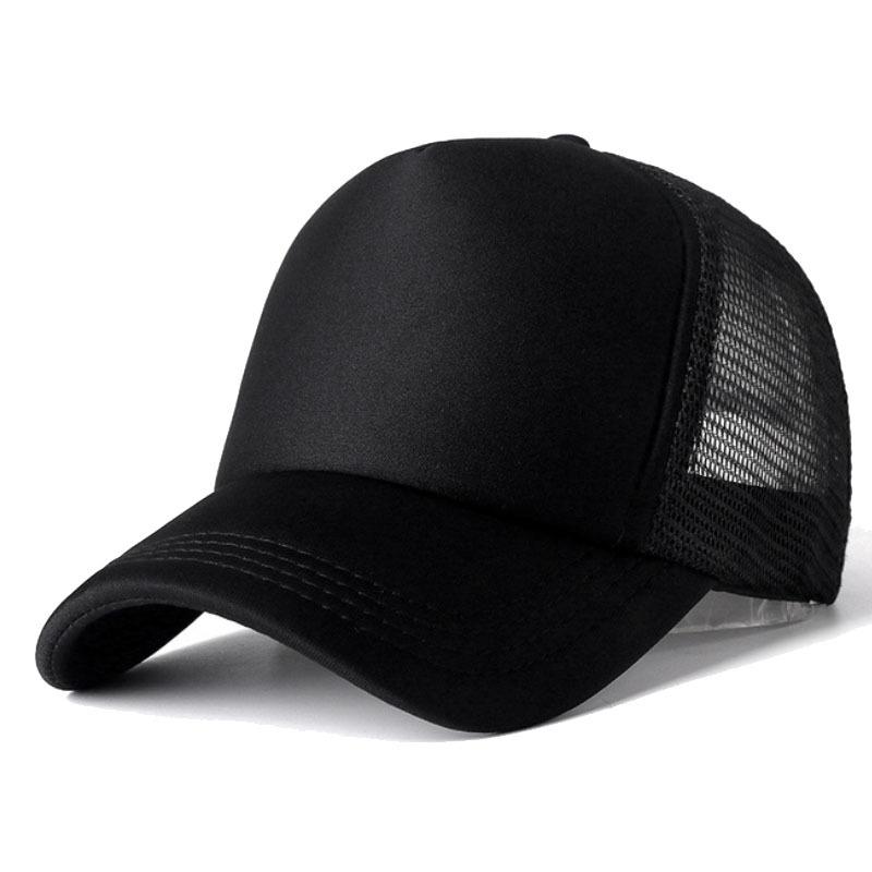 COKK Mesh Baseballkappe Verstellbare Snapback Hüte Für Damen Herren Unisex Hip Hop Trucker Cap Papa Mütze Schwamm Weich Atmungsaktiv Schwarz