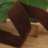Mangoking Velor Ribbon Black Double Sided Cute Smooth Fabric Velvet Ribbon Width 25mm Length 1m (Brown)