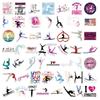 10/30/50/100pcs Sports Gymnastics Cartoon Stickers Creative Graffiti Sticker Water Bottle Phone Suitcase Decals Decoration Gift