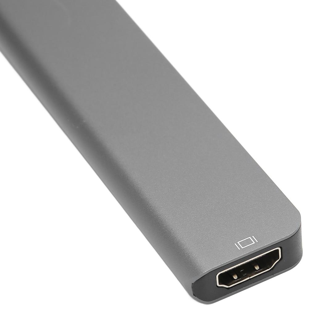 USB C Hub 7 in 1 Multiport Aluminum Alloy HD USB C to 4K 30HZ HD Multimedia Interface Ethernet to Usb Adapter