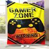 Cartoon Spiel Gamer Zone Controller Logo Flanelldecke, Ultra Weiche Warme Plüschdecke für Zuhause Schlafzimmer Bett Sofa Abdeckung Picknick Geschenk