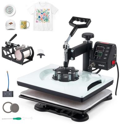 Heat Press Machine 29 X 38 Cm 5-in-1 Combo Sublimation Press Machine, Heat Up Fast and Even, Digital Precise Time and Temp Control