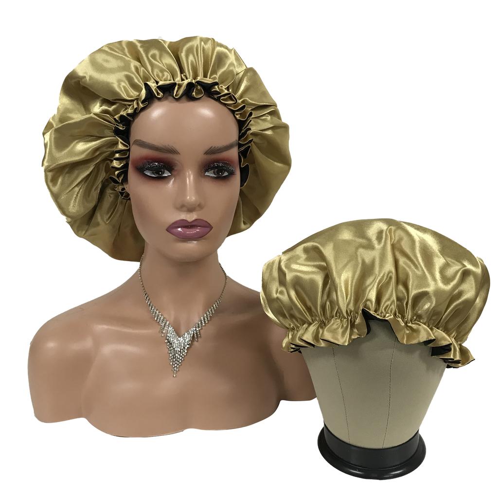 Custom Silk Sleeping Bonnets Double Layer Reversible Hair Bonnet for Men