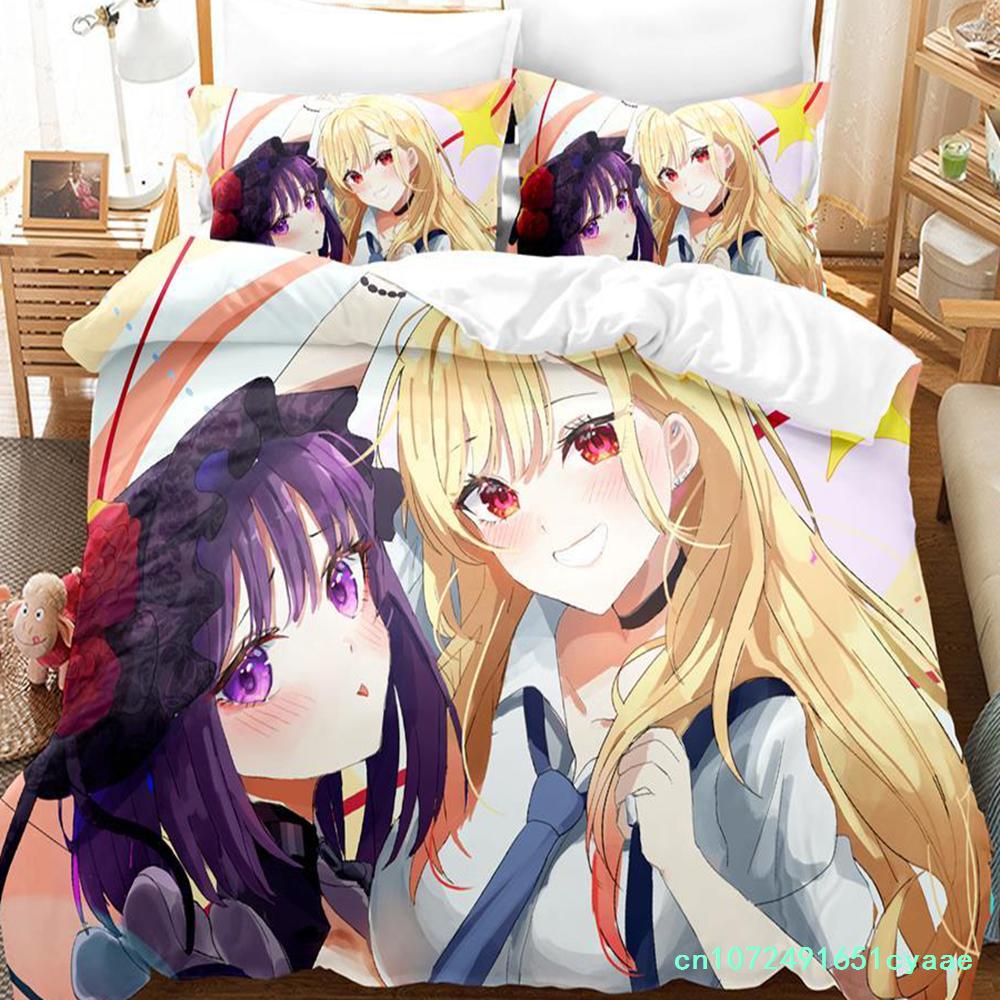Marin Kitagawa Bedding Set Single Twin Full Queen King Size Bed Set Adult Kid Bedroom Duvetcover Sets Anime Parure De Lit Bed