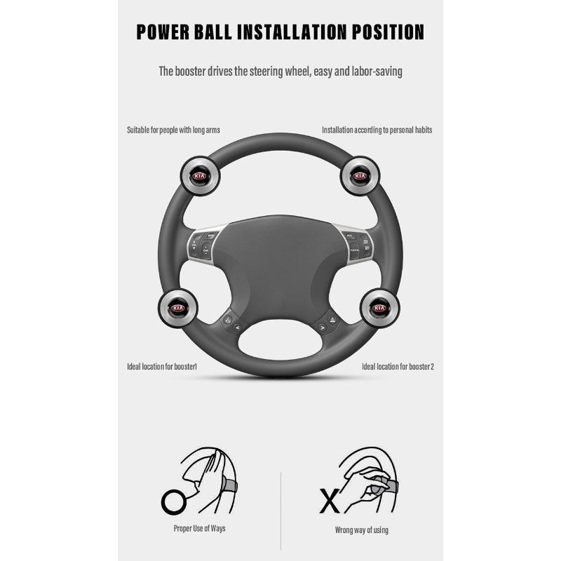 Car Steering Wheel Booster Ball Labor Saving Turning For KIA Sportage Rio Ceed Proceed Sorento Picanto Optima Niro