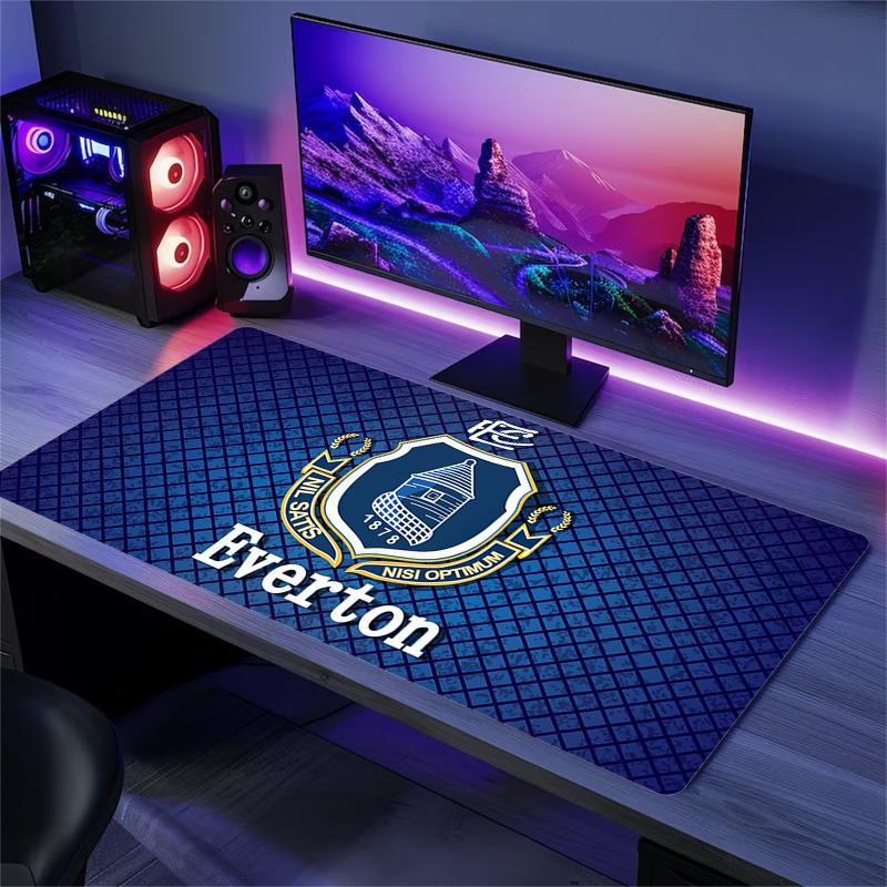 Everton FC Druck Kissen Rutschfest Laptop Tablet Großes Mauspadd XXL Matte Mini-PC Spielmatte Mit Verriegeltem Rand