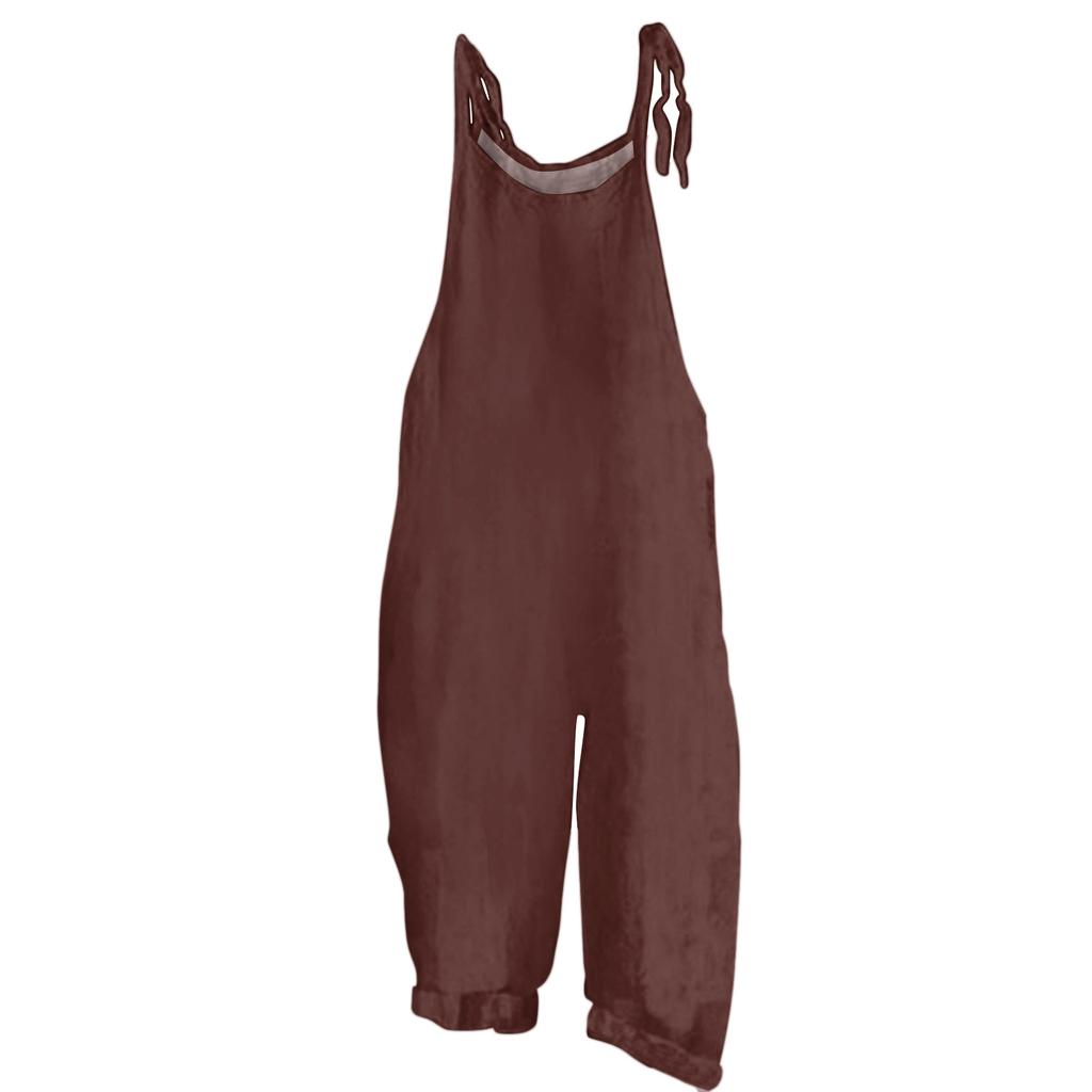 Kids Casual Solid Color Jumpsuit Overalls Adjustable Strap Wide Leg Pants Comfortable Fit Suitable for Everyday Wear and Outdoor Activities