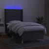 VidaXL Slat Bed Base with Mattress and LED, Upholstered Bed, Single Bed, Adult Bed for Interior Bedroom, 3138750