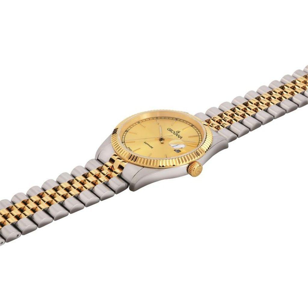 Grovana Kensington Royal Two Tone Stainless Steel Champagne Dial Quartz 1542.1141 Men's Watch