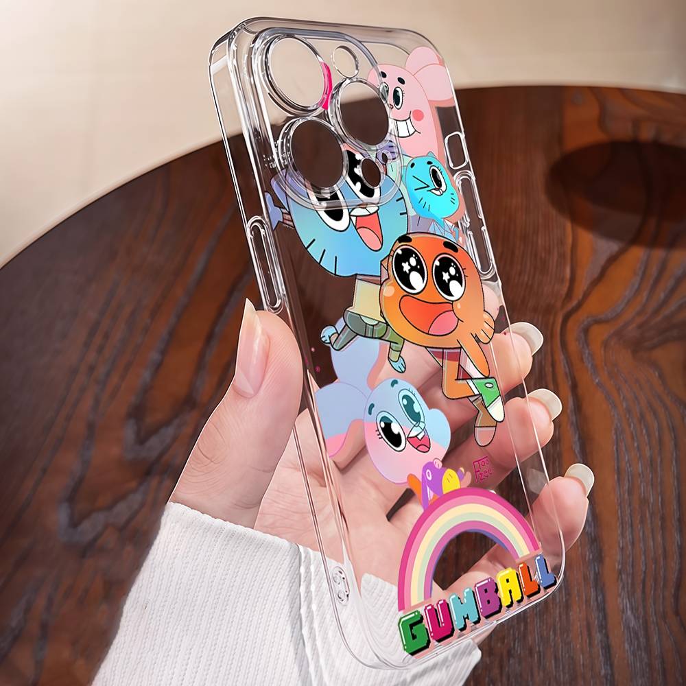 

The Amazing World Of Gumball Case For IPhone 17 16 15 14 13 12 Mini 11 Mini Pro Max Transparent Silicone Cover iPhone 15 pro