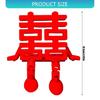 Traditional Chinese Double Happiness Character Plastic Ornament Wedding Decoration for Festival Tabletop Shelf Display