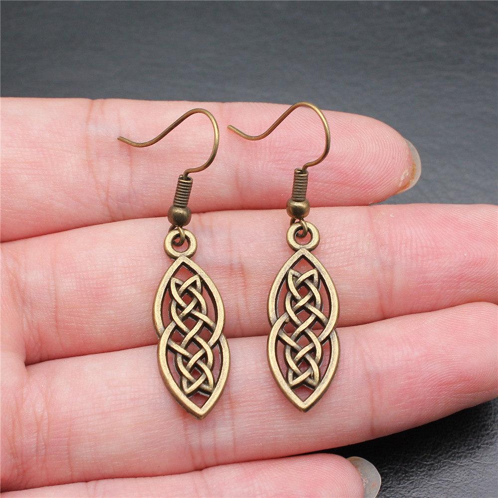 Drop & Dangle Earring Celtic Hexagram Kids' Jewelry MaterialsEarring Size 18x19mm QE006