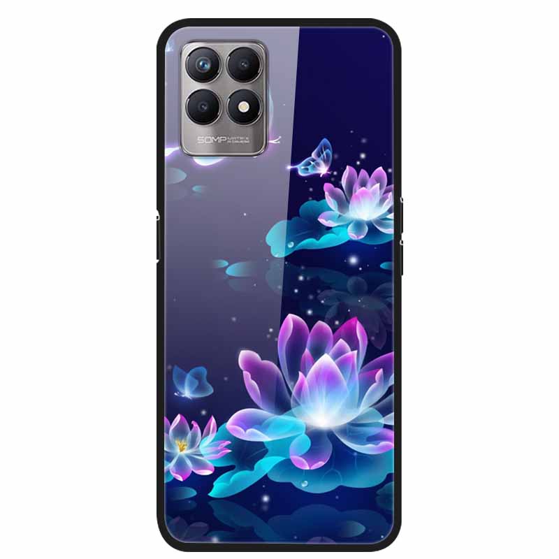 For Realme 8i Cases Realme 8 5G Tempered Glass Hard Back Cover For Realme8 Phone Cases Soft Bumper Fundas for Realme 8 i Realme8