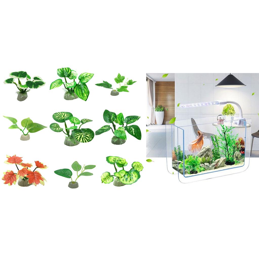 Aquarium Artificial Plants Fishtanks Plastic Plant Vibrant Decorations Landscaping Safety Decor Plant for Shrimp 10PCS