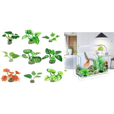 Plantes Artificielles d'Aquarium Plantes en Plastique pour Aquariums Décorations Vibrantes Aménagement Paysager Décor Sécurisé Plante pour Crevettes 10PCS