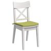 Seat Cushions 4 Pcs Light Green 40 X 40 X 3 Cm Fabric
